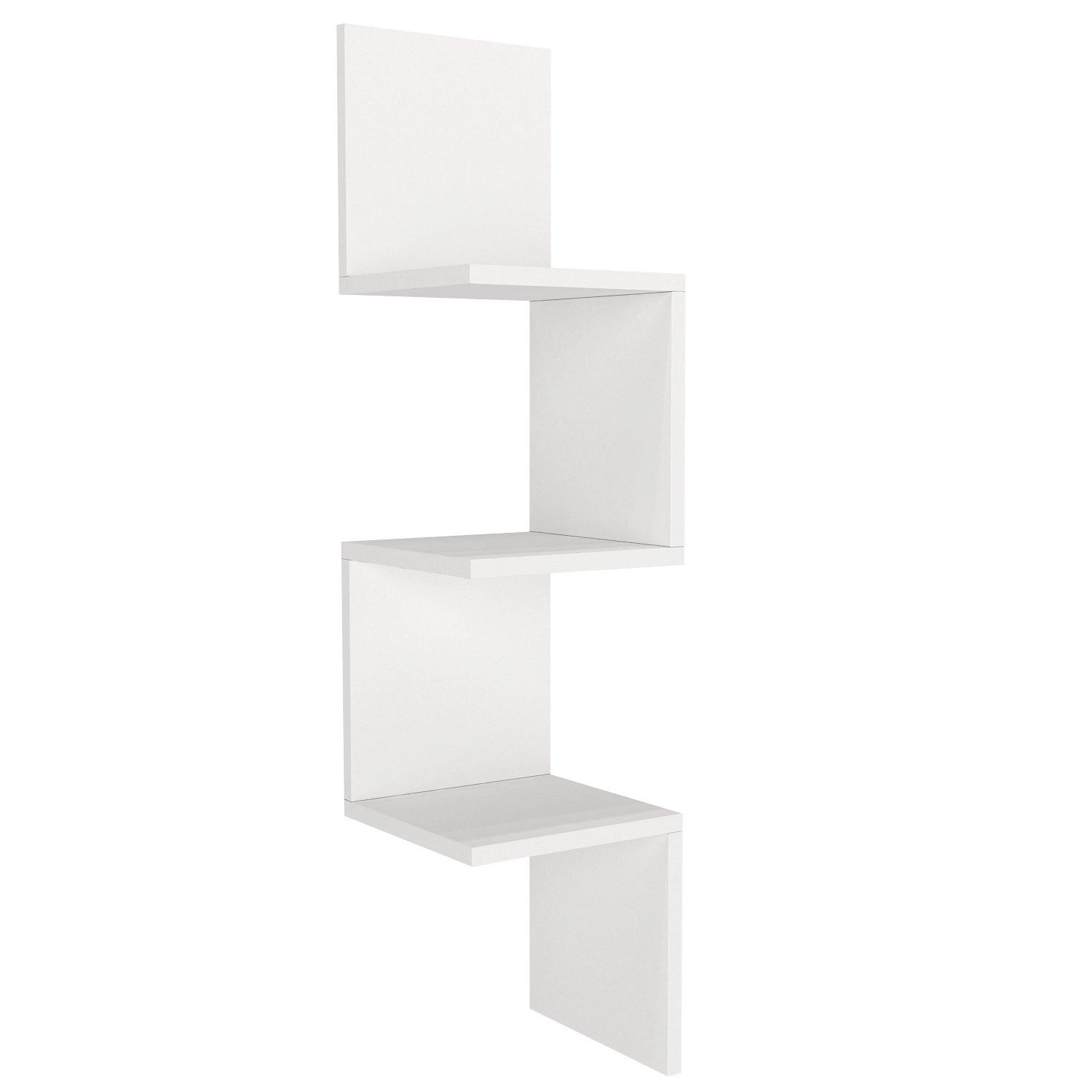 Prateleira de Parede Escandinava, Branca, 25 x 105,4 x 25 cm | Painel de Partículas 100% Revestido em Melamina, 18 mm de Espessura | Solução de Armazenamento Elegante e Funcional para Qualquer Ambiente