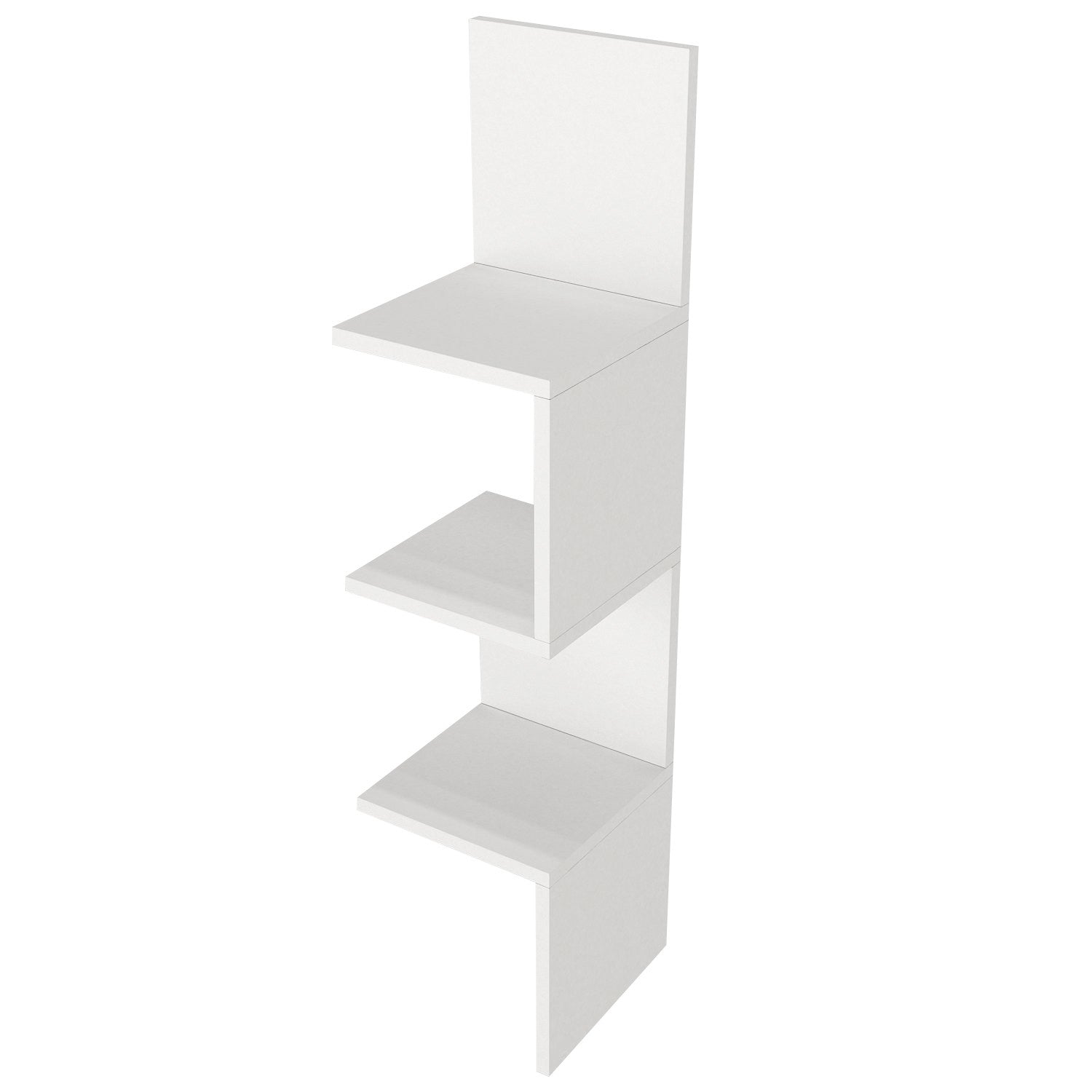 Prateleira de Parede Escandinava, Branca, 25 x 105,4 x 25 cm | Painel de Partículas 100% Revestido em Melamina, 18 mm de Espessura | Solução de Armazenamento Elegante e Funcional para Qualquer Ambiente