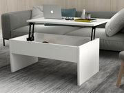 Mesa de Centro Escandinava, Branca, 90 x 52 x 45 cm | Painel de Partículas 100% Revestido em Melamina, 18 mm de Espessura | Elegante e Funcional para Espaços Modernos