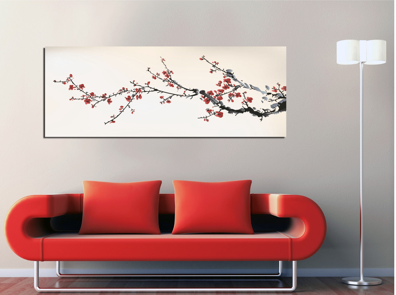 Pintura decorativa em tela – 30 x 80 cm – 100% tela – 100% madeira (moldura 3 cm)