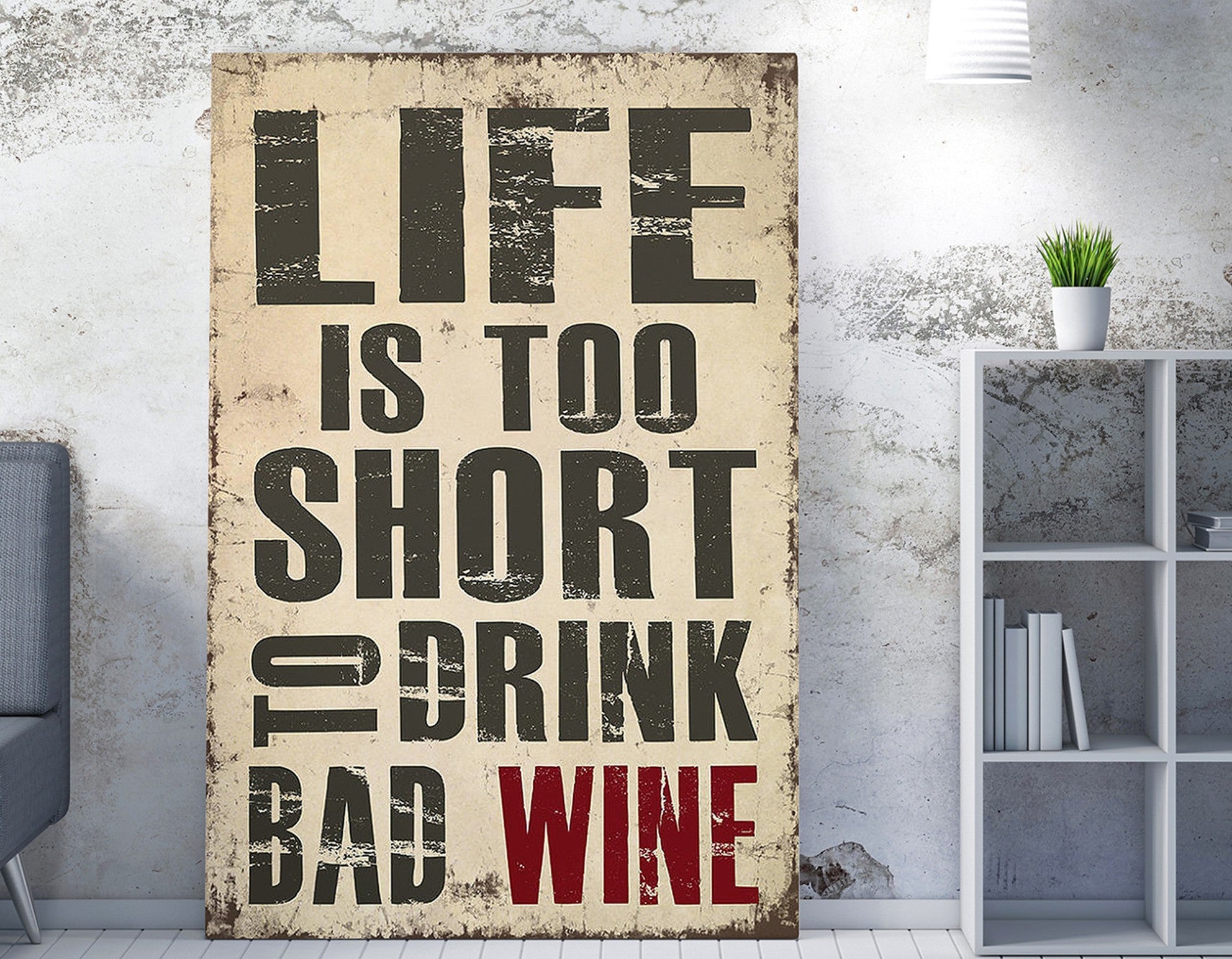 Quadro decorativo em tela – 50 x 70 cm – moldura de madeira – poliéster e algodão