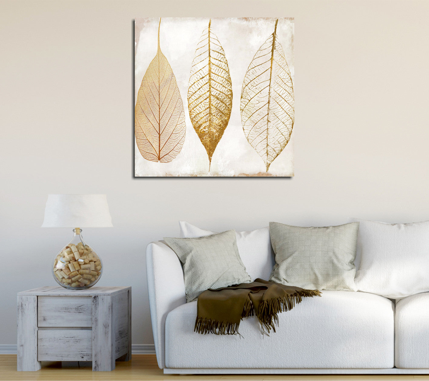 Pintura Decorativa em Tela – 45 x 45 cm – 100% Tela – 100% Moldura de Madeira