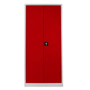 Armário de Armazenamento com Locker – 92x198x40 cm – Cinza e Vermelho – Aço