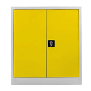 Armário de Armazenamento – 92cm x 100cm x 40cm – Cinza e Amarelo – Aço