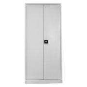 Armário de Armazenamento com Locker – 92 cm x 198 cm x 40 cm – Cinza Claro – Aço