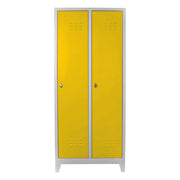 Armário de Armazenamento com Locker – 79cm x 185cm x 40cm – Cinza e Amarelo – Aço
