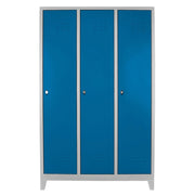 Armário de Armazenamento com Locker – 117cm x 185cm x 40cm – Cinza e Azul – Aço