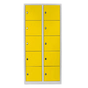 Armário de Armazenamento – 79 cm x 170 cm x 40 cm – Cinza e Amarelo – Aço