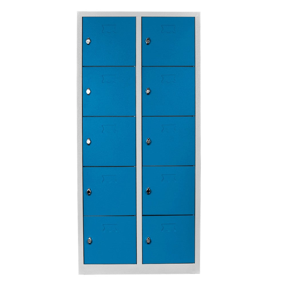 Armário de Armazenamento – 79cm x 170cm x 40cm – Cinza e Azul – Aço