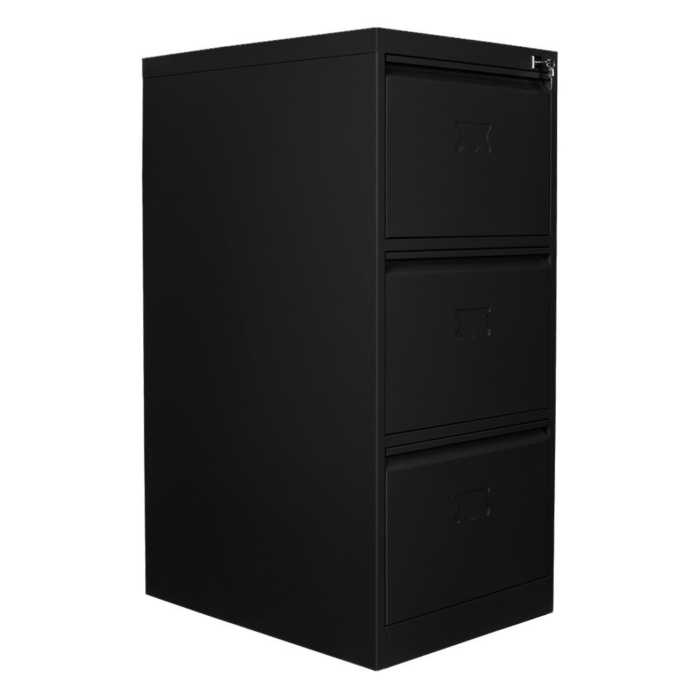 Armário de arquivo – 47 cm x 102 cm x 62 cm – Preto – Aço