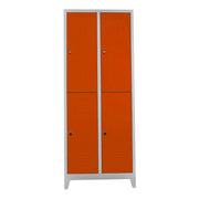 Armário de Armazenamento – 67cm x 200cm x 37cm – Cinza e Laranja – Aço