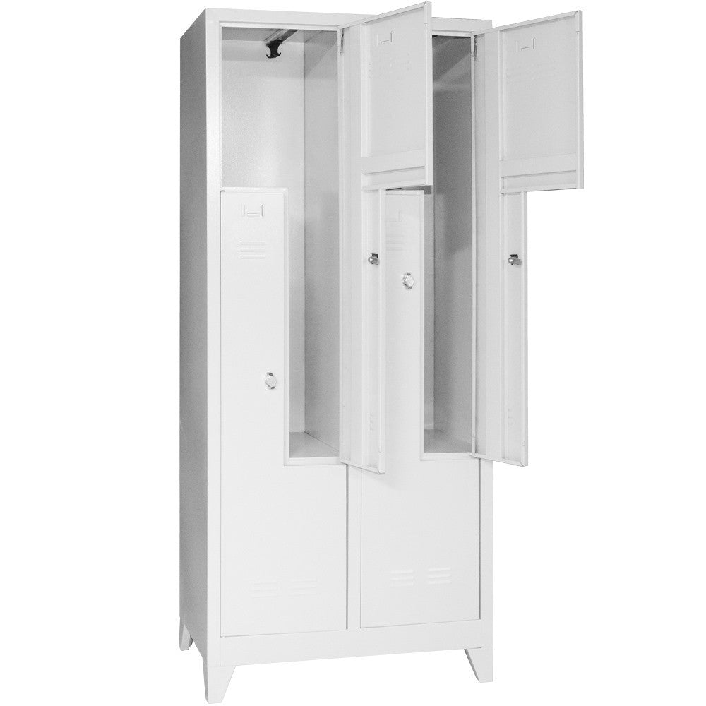 Armário de Armazenamento com Locker – 79cm x 185cm x 40cm – Cinza Claro – Aço