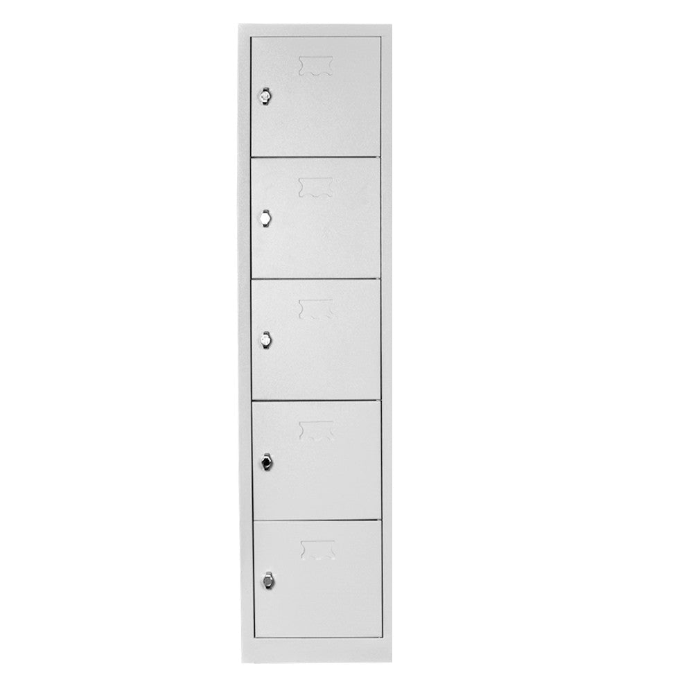 Armário de Armazenamento com Locker – 41 cm x 170 cm x 40 cm – Cinza Claro – Aço