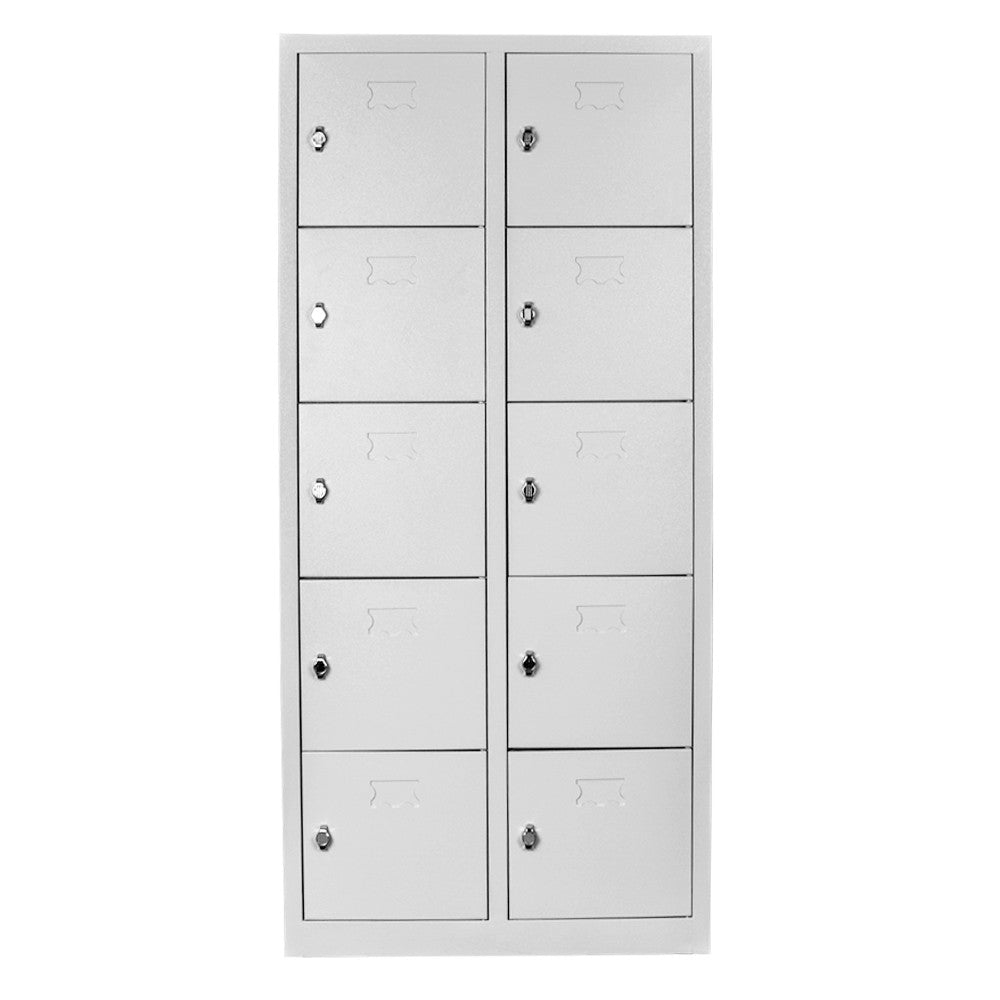 Armário de Armazenamento com Locker – 79 cm x 170 cm x 40 cm – Cinza Claro – Aço