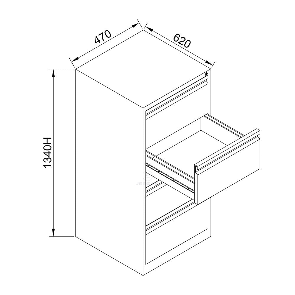 Armário de Armazenamento com Locker – 47 cm largura, 133 cm altura, 62 cm profundidade – Cinza claro – Aço