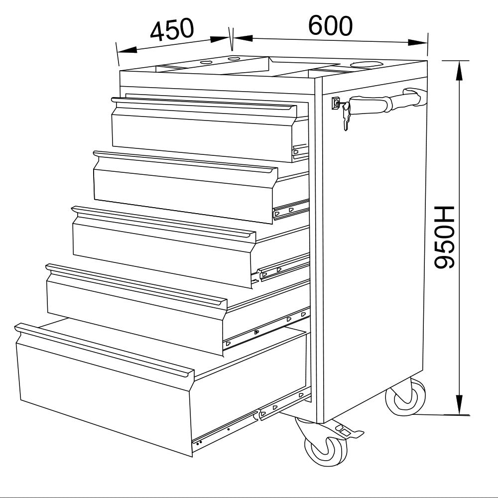 Armário de Armazenamento com Armário – 60cm x 90cm x 45cm – Cinza Claro – Aço
