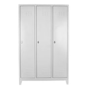 Armário de Armazenamento com Locker – 97 cm x 185 cm x 37 cm – Cinza Claro – Aço