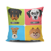 Almofada – 43 x 43 cm – Multicolorido – Algodão e Poliéster