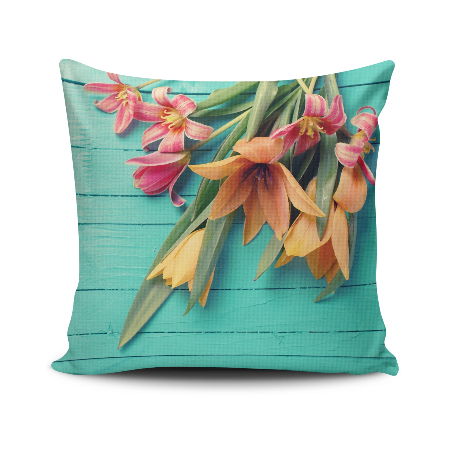 Capa de almofada – 43 x 43 cm – Multicolorido – 50% Algodão, 50% Poliéster