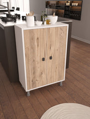 Armário Multiuso – 59cm x 91cm x 30cm – Pinheiro Atlântico e Branco – MDF