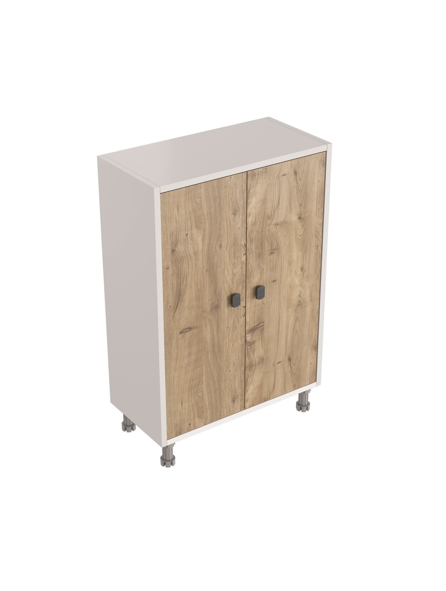 Armário Multiuso – 59cm x 91cm x 30cm – Pinheiro Atlântico e Branco – MDF