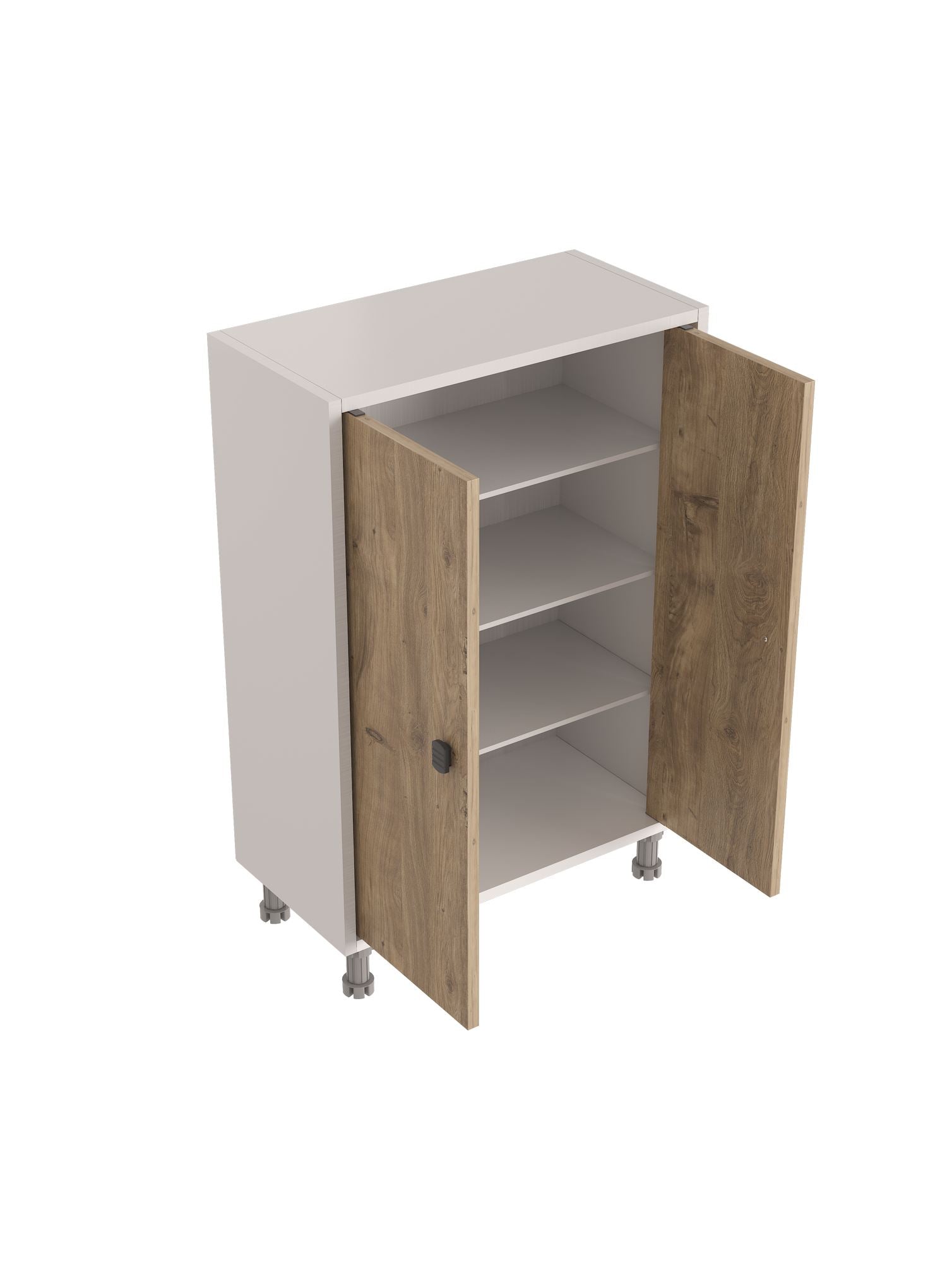 Armário Multiuso – 59cm x 91cm x 30cm – Pinheiro Atlântico e Branco – MDF