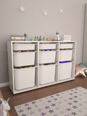 Armário Multiuso – 134 cm x 84 cm x 30 cm – Branco – MDF