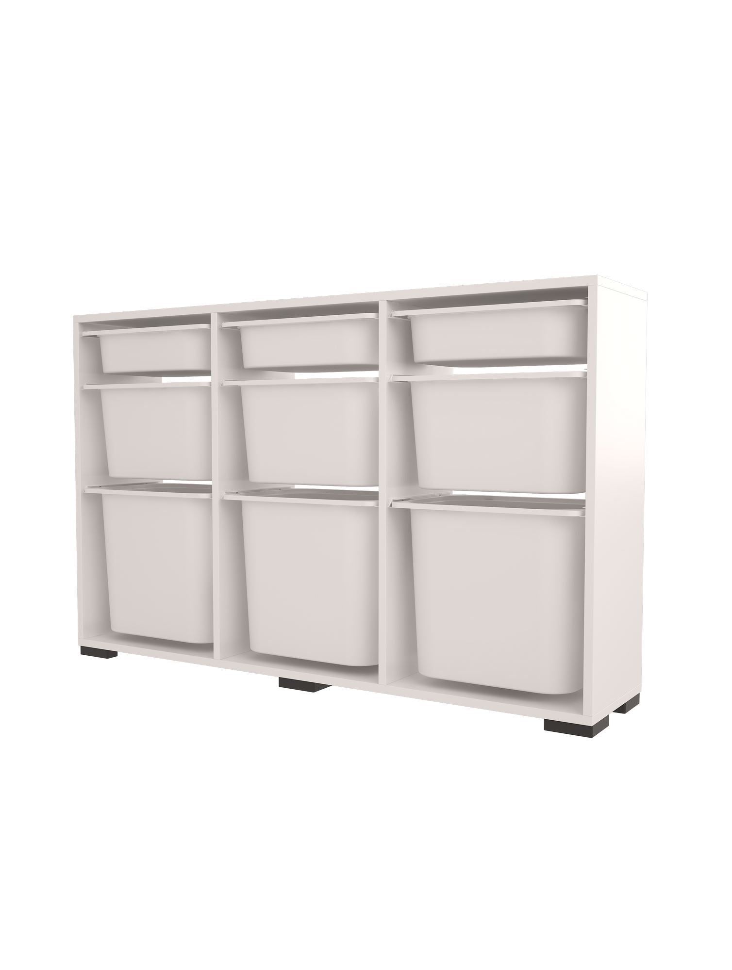 Armário Multiuso – 134 cm x 84 cm x 30 cm – Branco – MDF