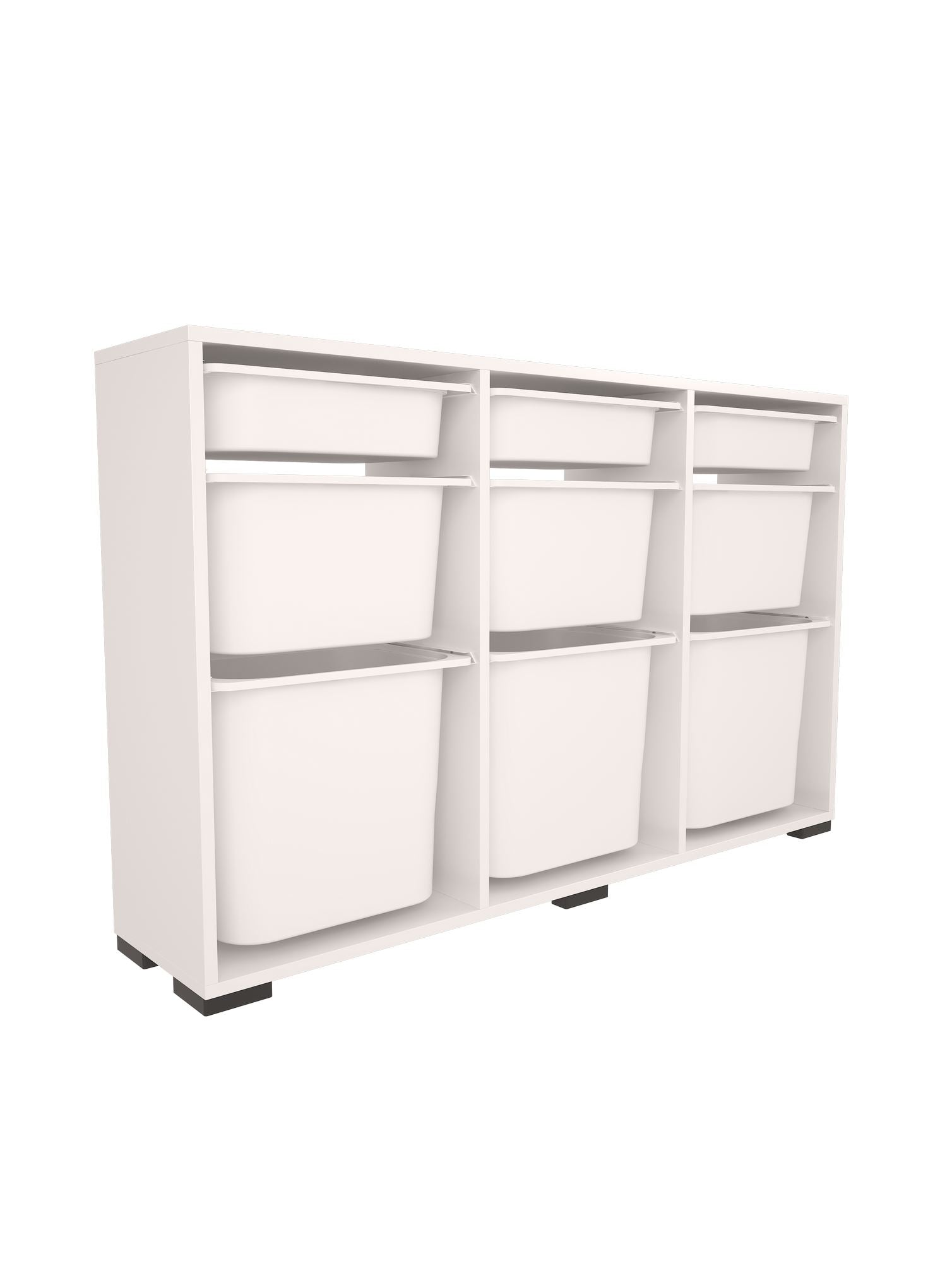 Armário Multiuso – 134 cm x 84 cm x 30 cm – Branco – MDF
