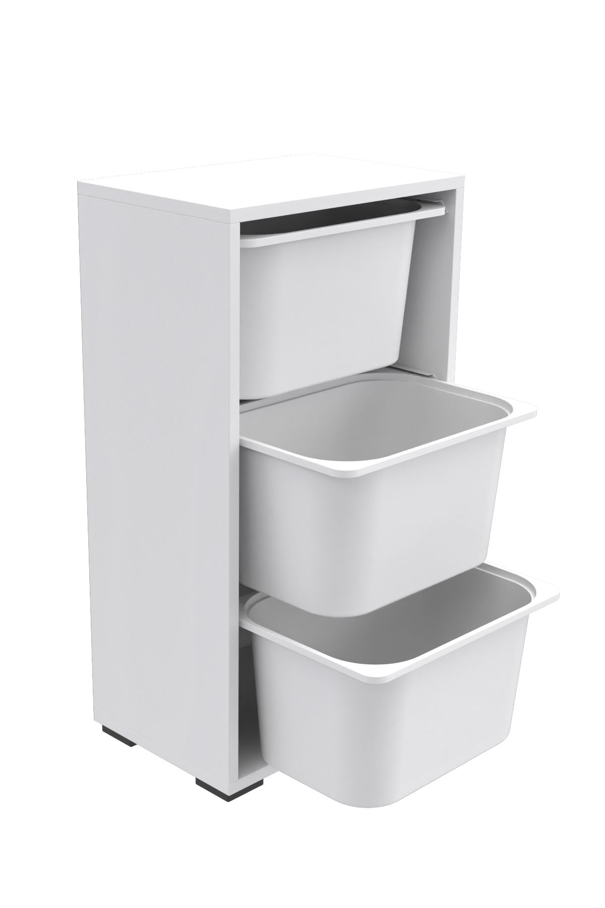 Armário Multiuso – 45cm x 90cm x 30cm – Branco – MDF