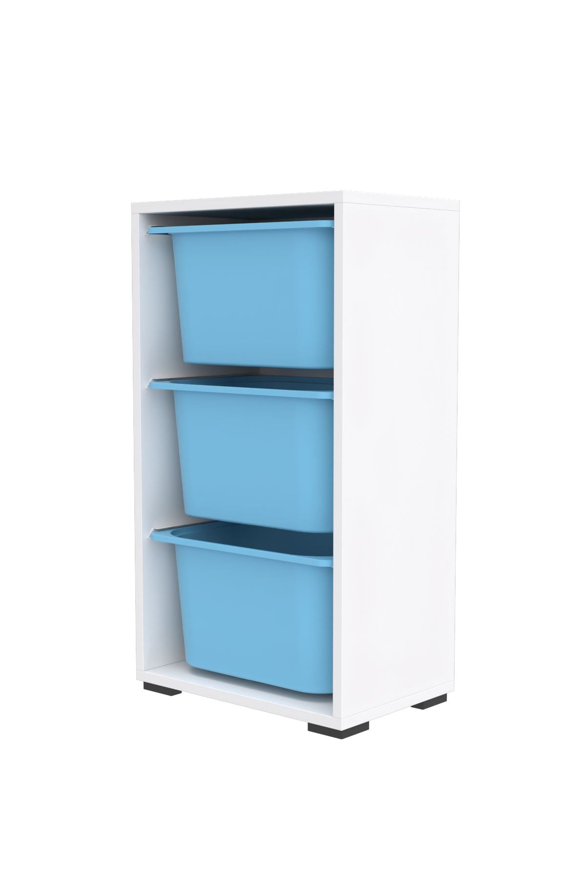 Armário Multiuso – 45cm x 90cm x 30cm – Branco e Azul – MDF