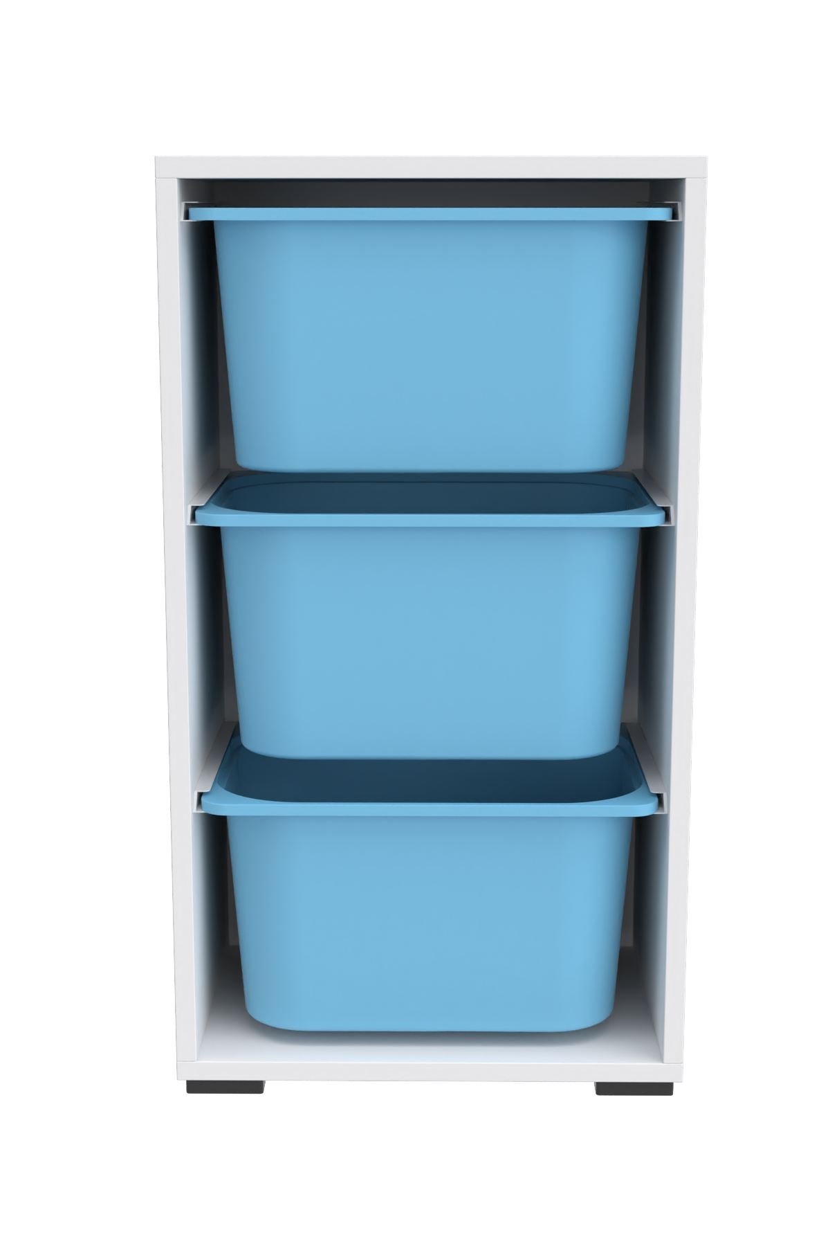 Armário Multiuso – 45cm x 90cm x 30cm – Branco e Azul – MDF