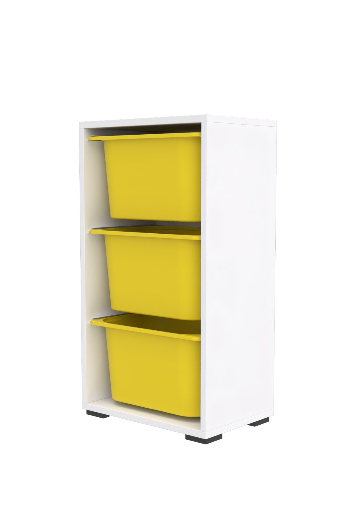 Armário Multiuso – 45 cm x 90 cm x 30 cm – Branco e Amarelo – MDF