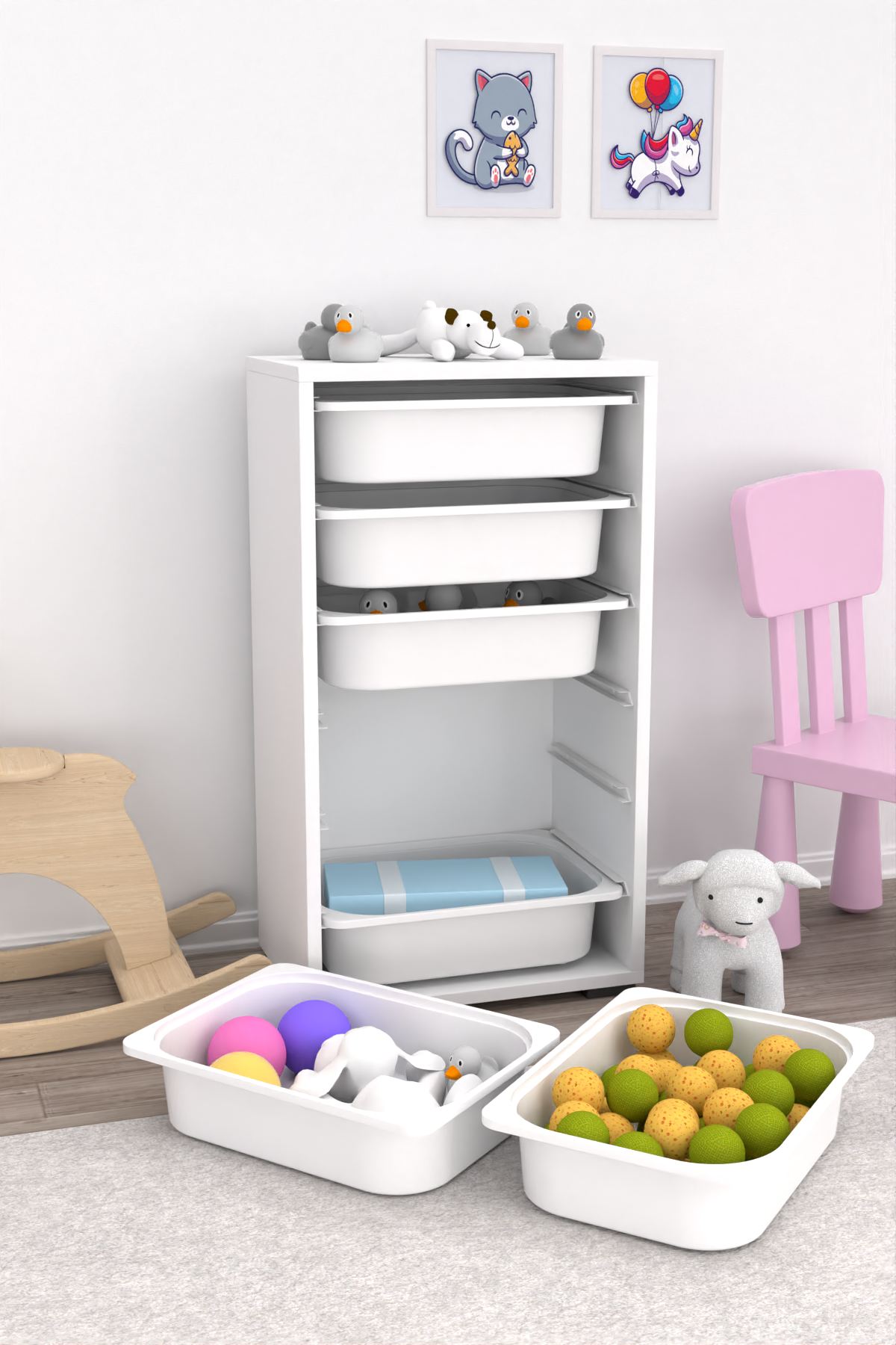 Armário Multiuso – 45,5 cm x 83 cm x 30 cm – Branco – MDF