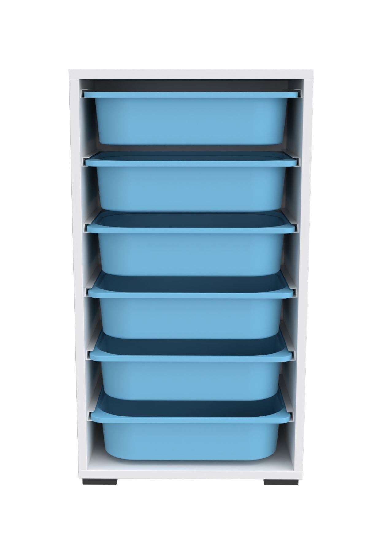 Armário Multiuso – 45,5 cm x 83 cm x 30 cm – Branco e Azul – MDF