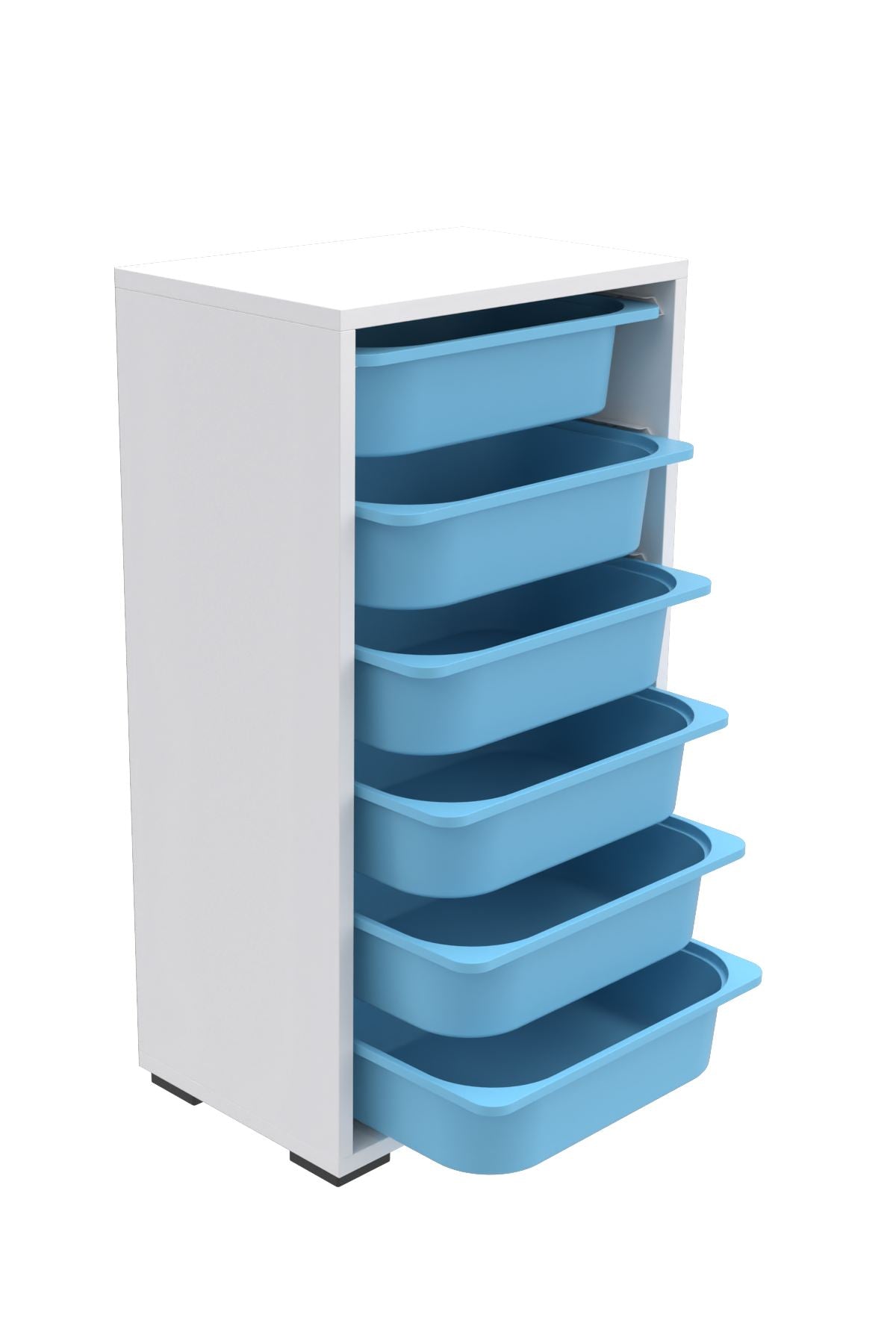 Armário Multiuso – 45,5 cm x 83 cm x 30 cm – Branco e Azul – MDF