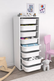 Armário Multiuso – 45,5cm x 109cm x 30cm – Branco – Painel de partículas revestido em melamina