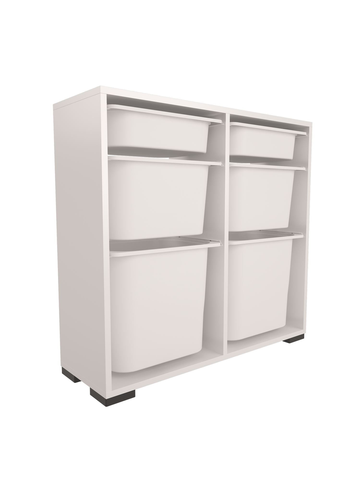 Armário Multiuso – 90cm x 84cm x 30cm – Branco – MDF revestido de melamina