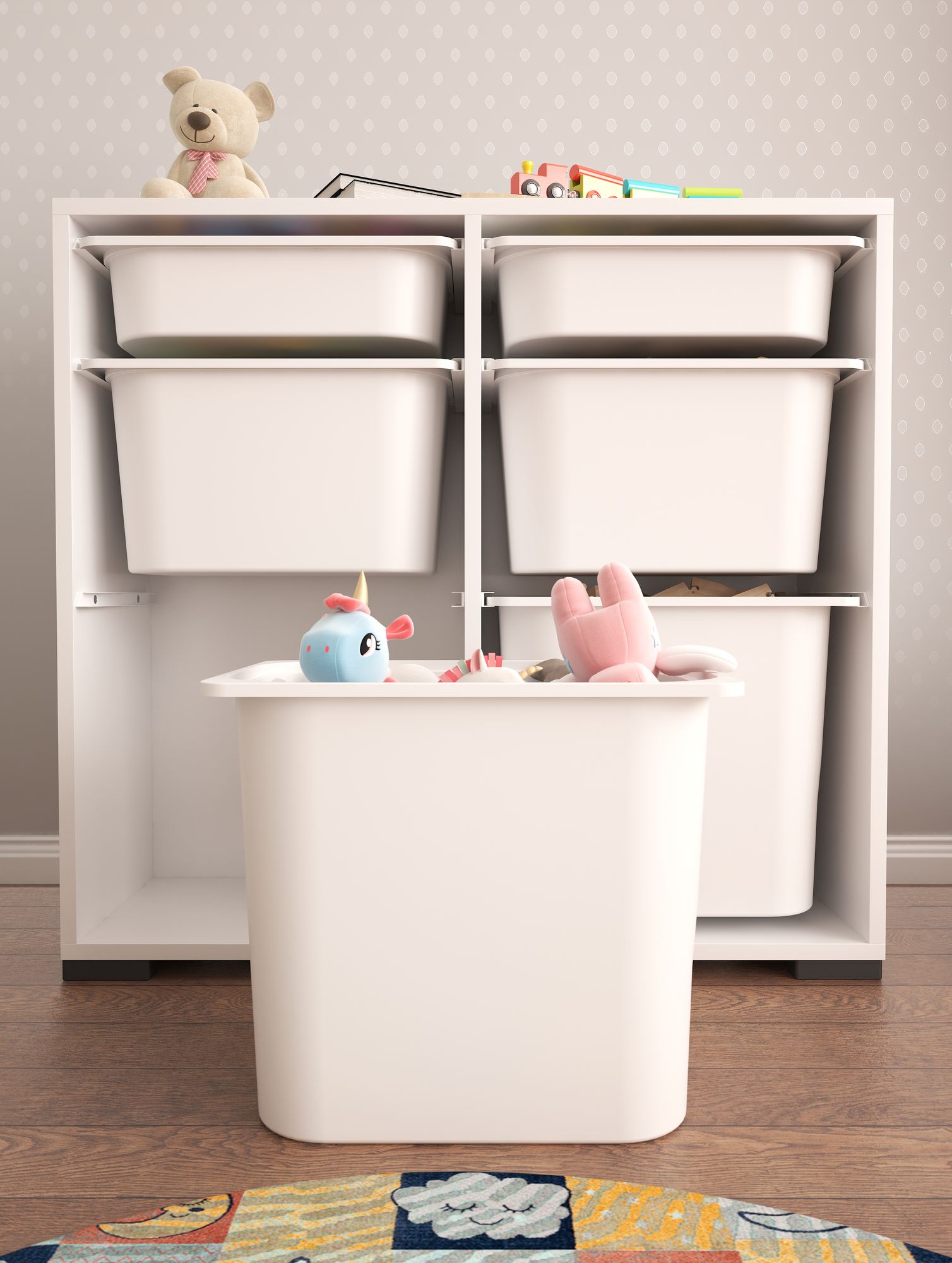 Armário Multiuso – 90cm x 84cm x 30cm – Branco – MDF revestido de melamina