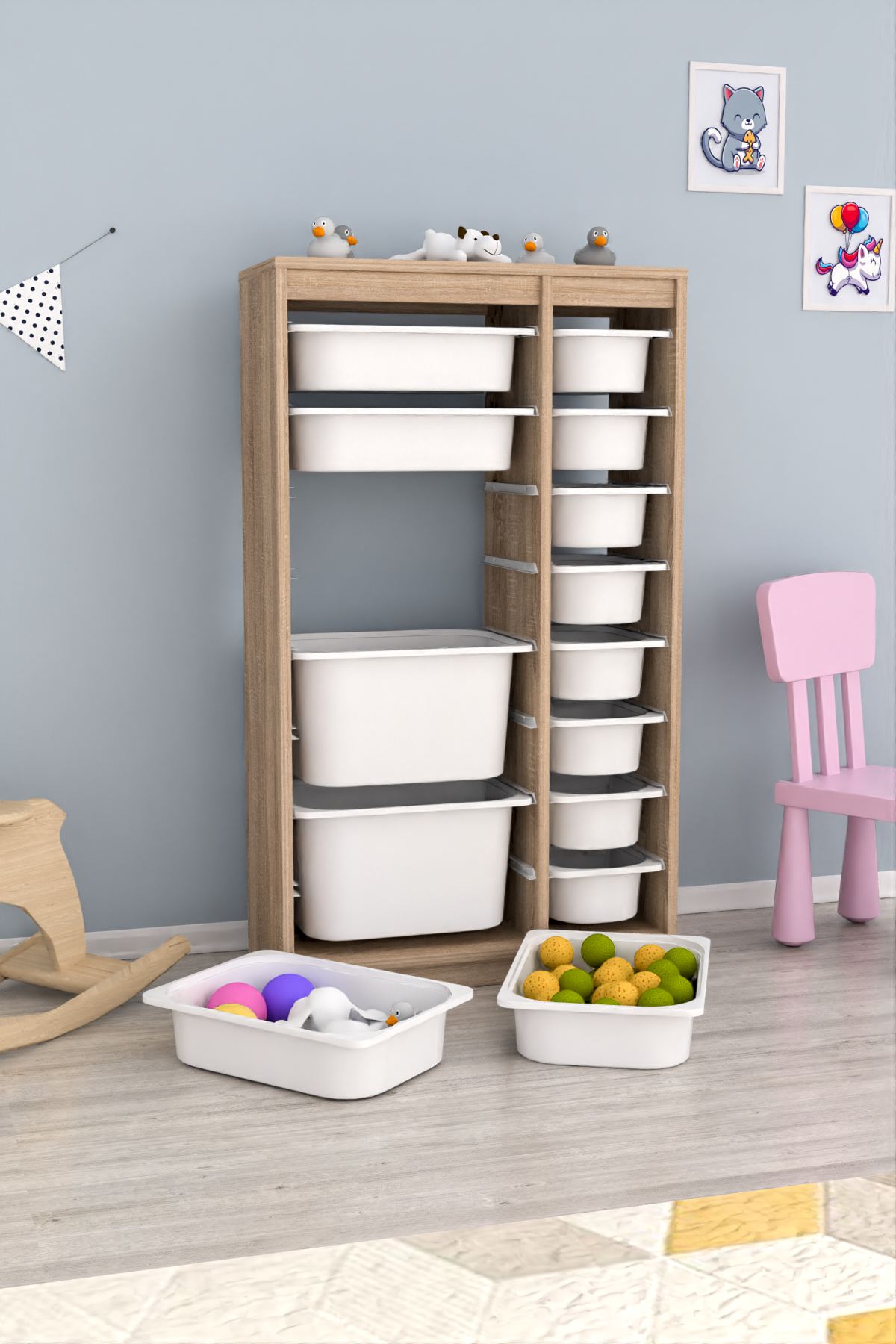 Armário Multiuso – 69 cm x 112,2 cm x 29,6 cm – Branco Sonomo – MDF