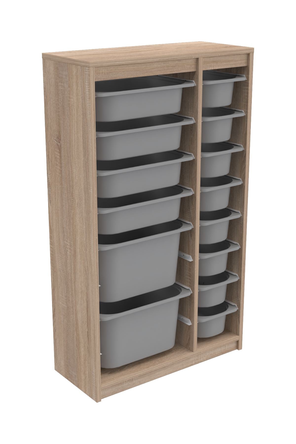 Armário Multiuso – 69cm x 112,2cm x 29,6cm – Sonomo e Cinza – MDF