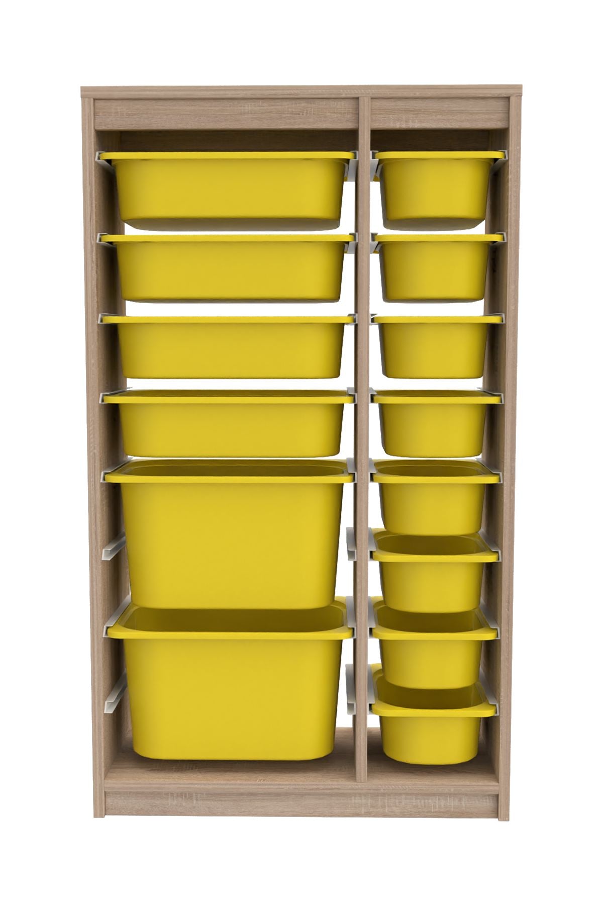 Armário Multiuso – 69cm x 112,2cm x 29,6cm – Sonomo e Amarelo – MDF