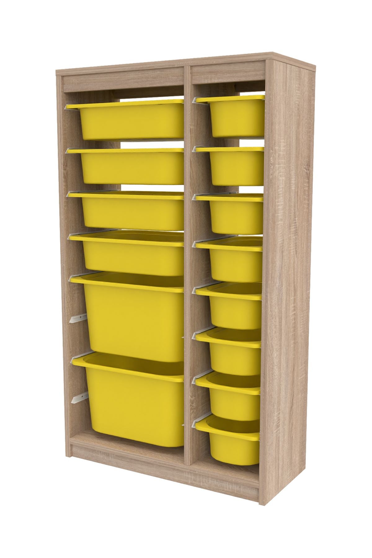 Armário Multiuso – 69cm x 112,2cm x 29,6cm – Sonomo e Amarelo – MDF