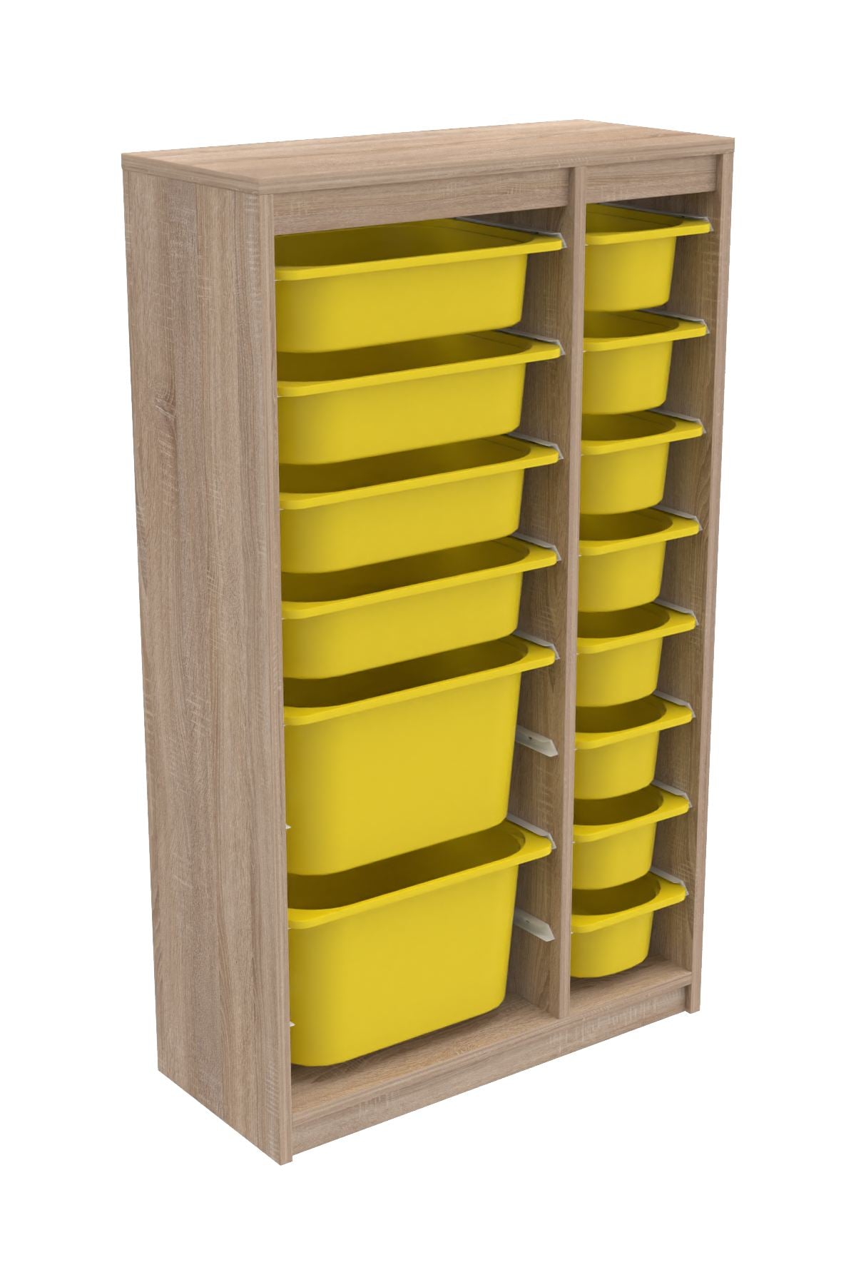 Armário Multiuso – 69cm x 112,2cm x 29,6cm – Sonomo e Amarelo – MDF