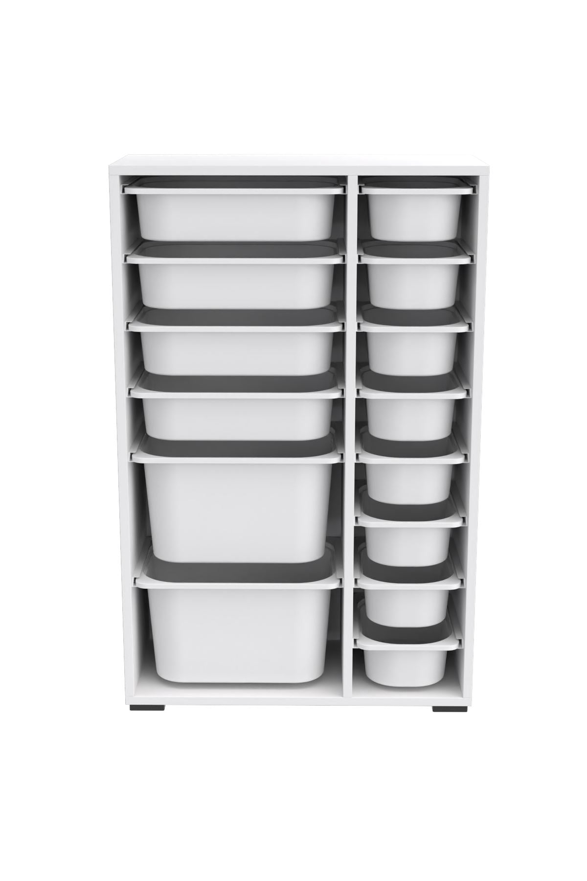 Armário Multiuso – 69,5cm x 109cm x 30cm – Branco – Painel de Partículas Revestido de Melamina