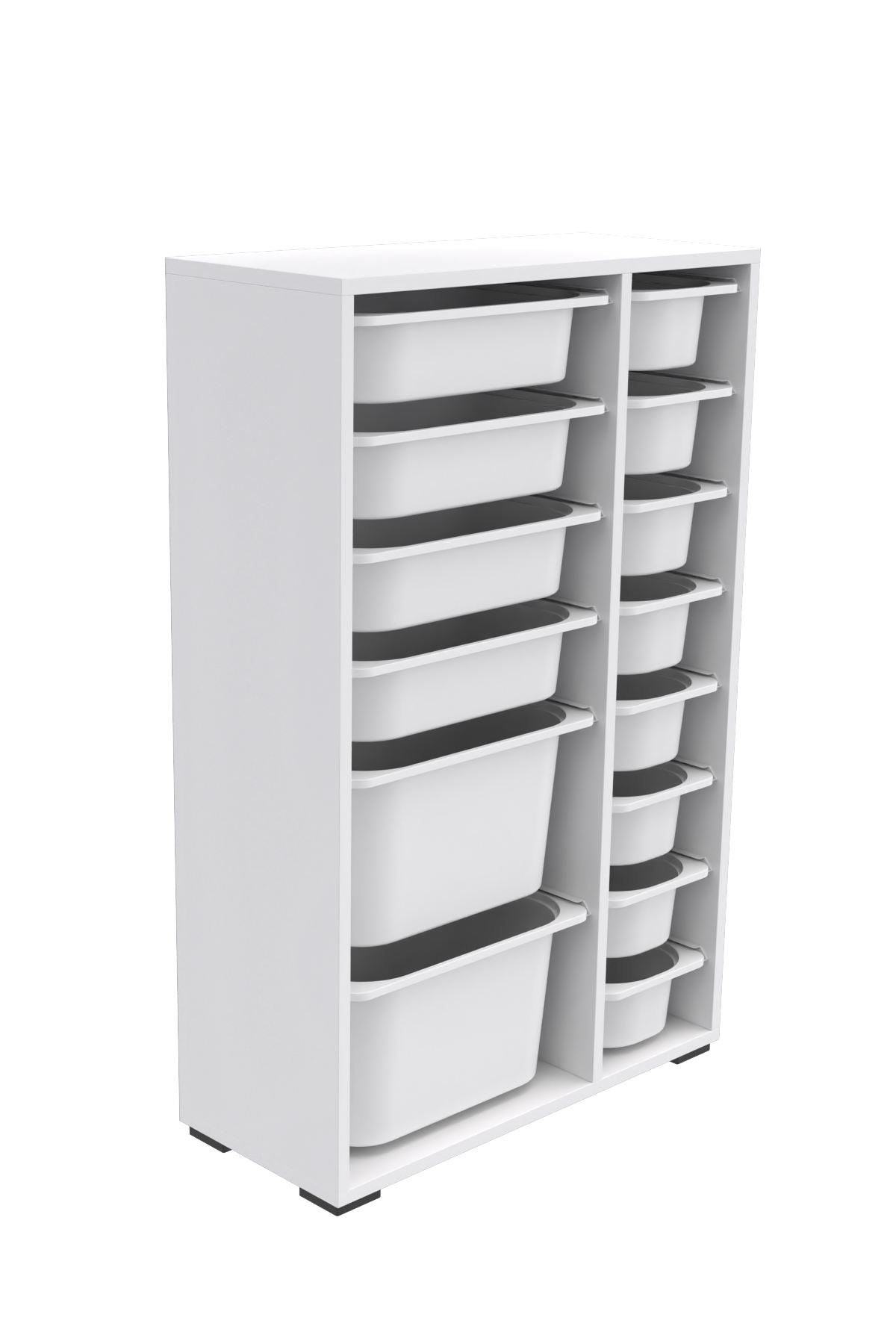 Armário Multiuso – 69,5cm x 109cm x 30cm – Branco – Painel de Partículas Revestido de Melamina