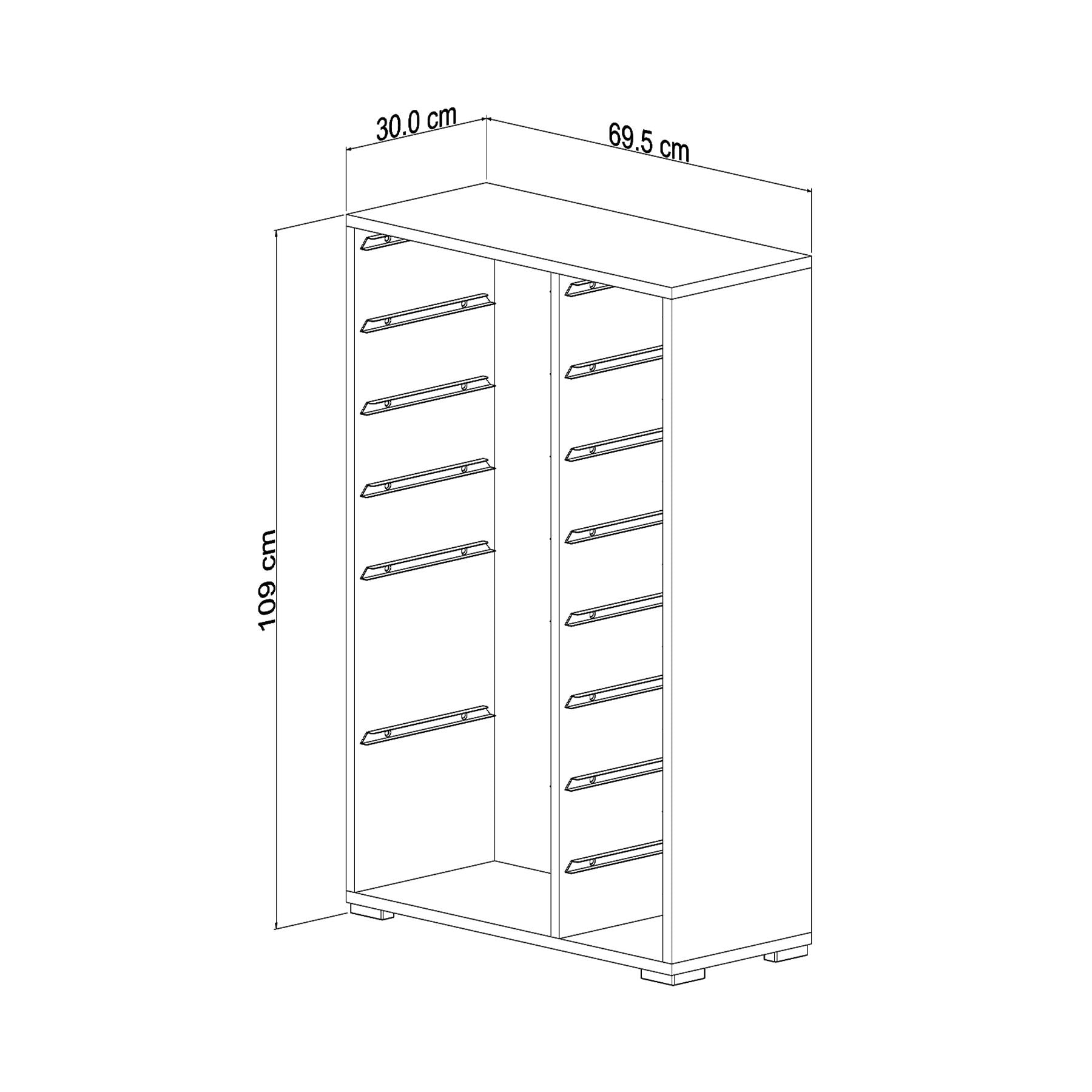 Armário Multiuso – 69,5cm x 109cm x 30cm – Branco e Amarelo – Painel de partículas