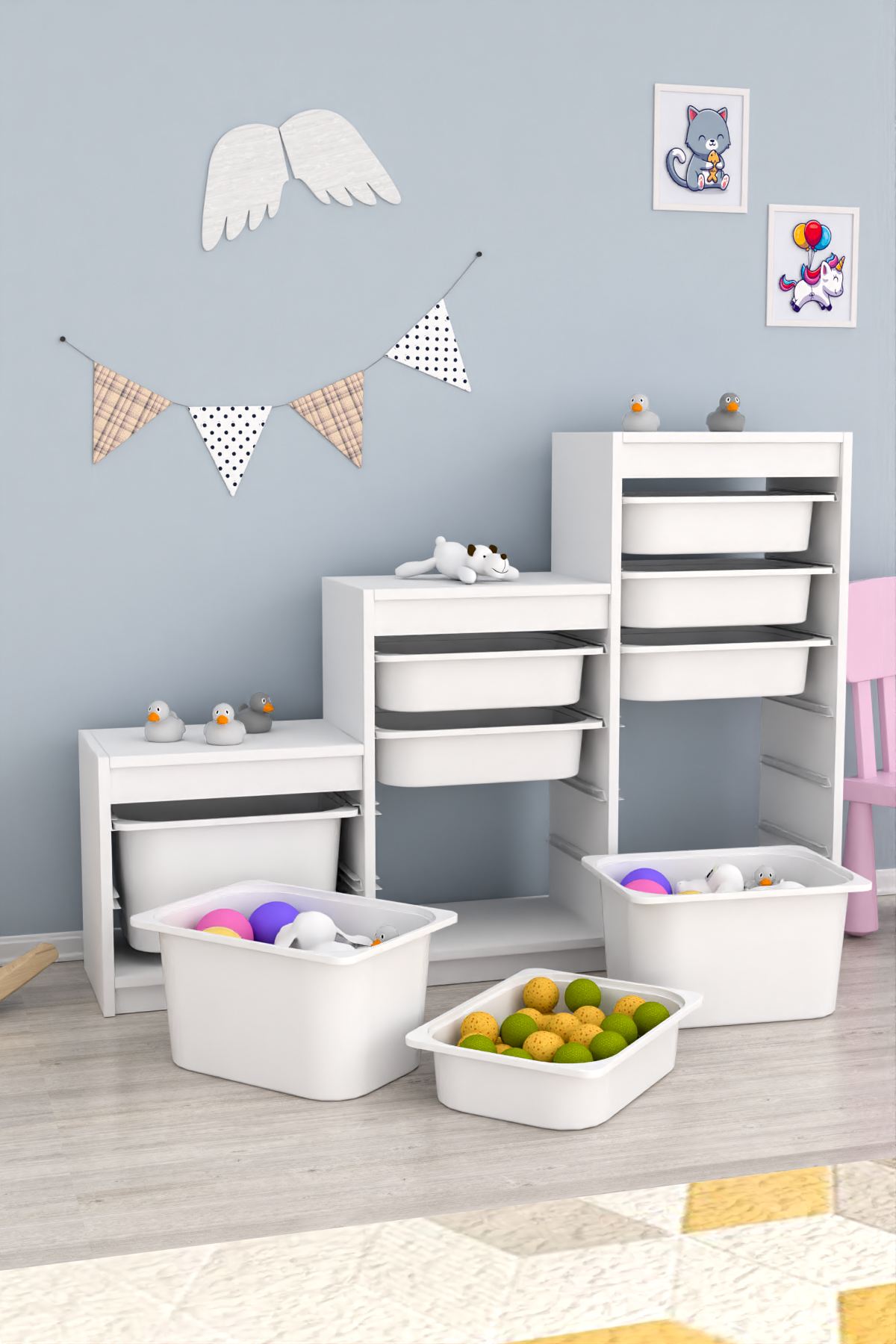 Armário Multiuso – 132cm x 93cm x 30cm – Branco – MDF