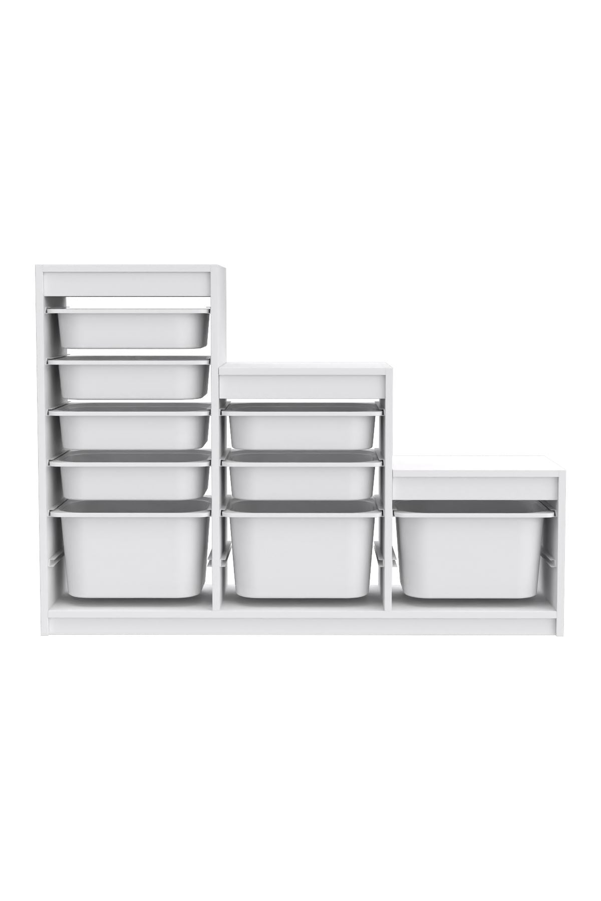 Armário Multiuso – 132cm x 93cm x 30cm – Branco – MDF