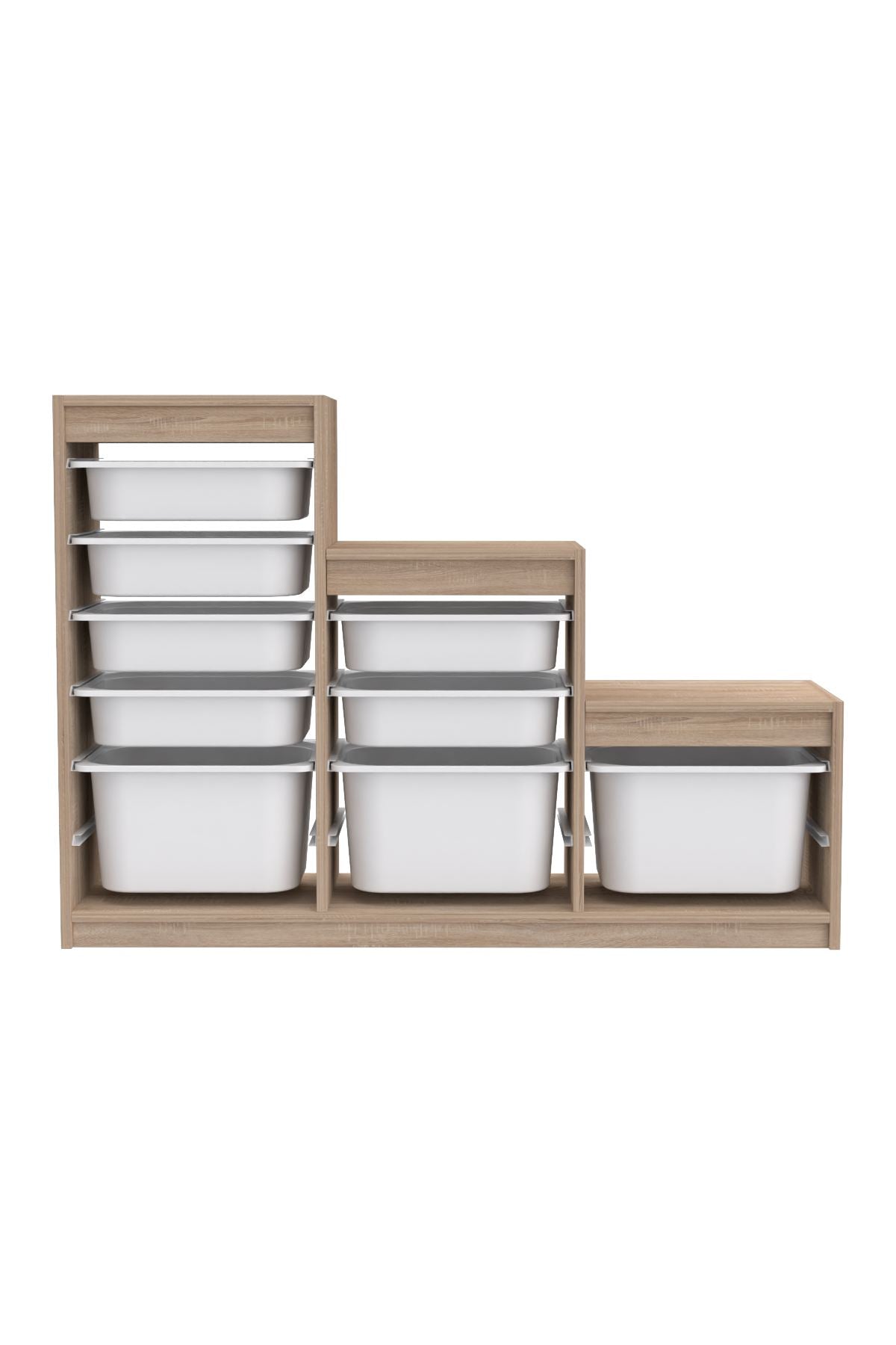 Armário Multiuso – 132 cm x 93 cm x 30 cm – Branco Sonomo – MDF